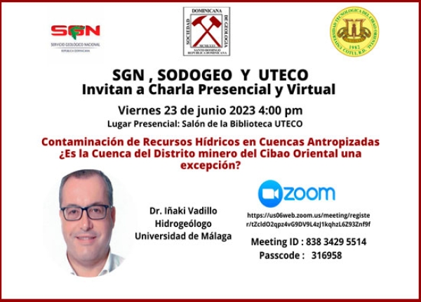 SGN, SODOGEO y UTECO invitan a charla Presencial y Virtual