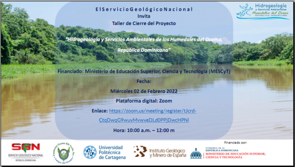 Taller de Cierre del Proyecto “Hidrogeología y Servicios Ambientales de los Humedales del Ozama, República Dominicana”
